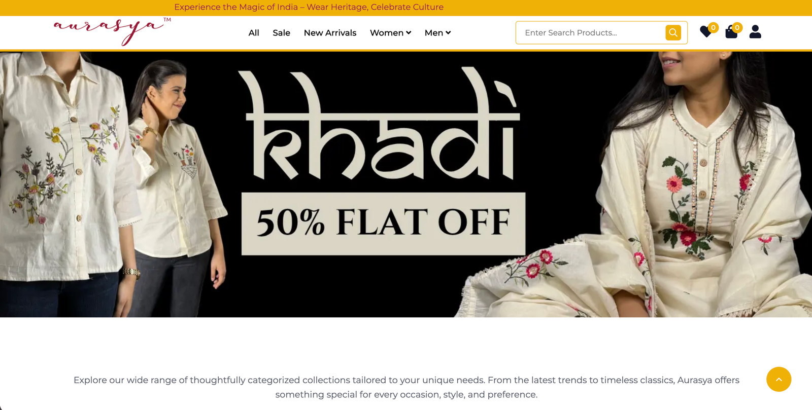 Aurasya E-commerce Website